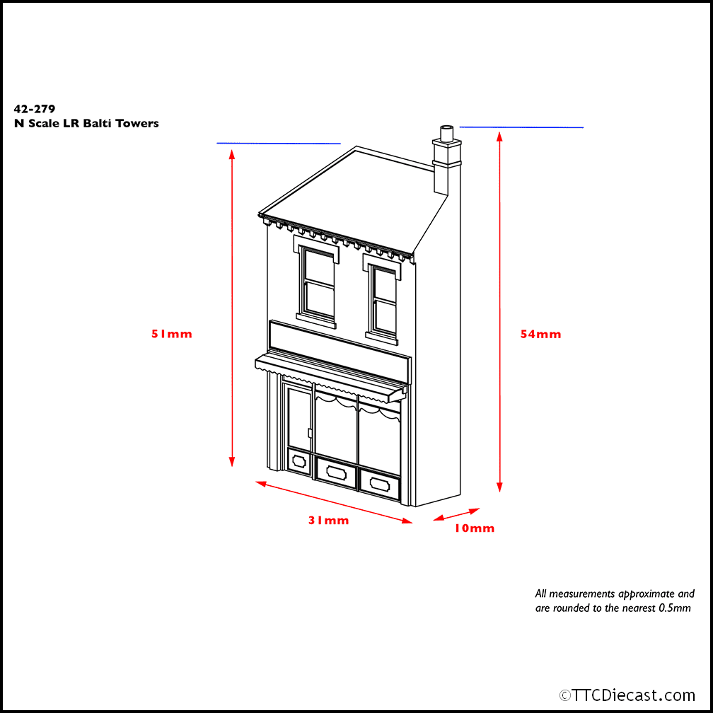 Scenecraft 42-279 Low Relief Balti Towers, N Gauge