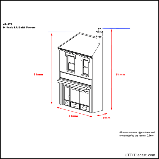 Scenecraft 42-279 Low Relief Balti Towers, N Gauge