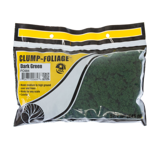 Woodland Scenics WFC684 Dark Green Clump Foliage