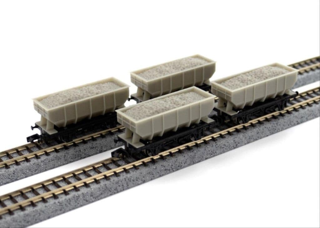 GM Collection GM2410201 21t Hopper Plain Grey Wagon Set (4) N Gauge - PRE ORDER £28.86