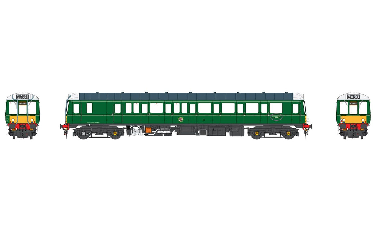 Heljan 1211 Class 121 Diesel Railcar W55027 BR Green Small Yellow Panels *PRE ORDER £ 313.65 *