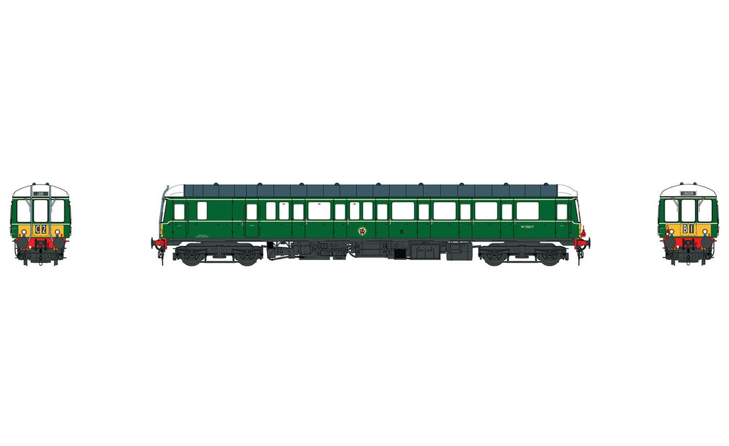 Heljan 1222 Class 122 Diesel Railcar W55017 BR Green W/SYP Weathered * PRE ORDER £ 313.65 *