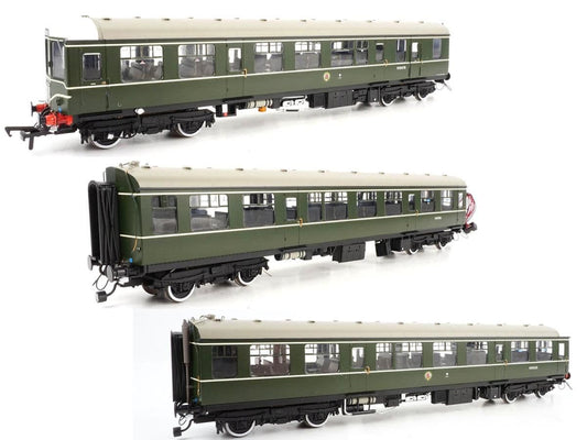 Heljan 1451 Class 104 3 Car DMU M50478/M59186/M50530 BR Green, OO Gauge
