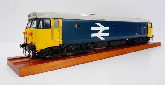 Heljan 4021 Class 50 in BR large logo blue - unnumbered, O Gauge