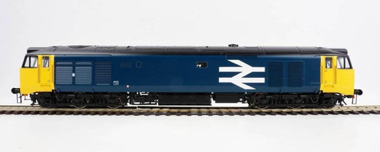 Heljan 4029 Class 50 in BR large logo blue (Black Roof) - unnumbered, O Gauge