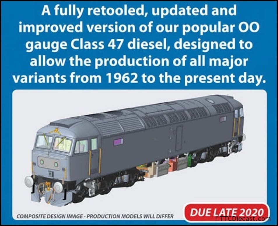Heljan 4725 Class 47 Departmental General Grey 47329 , OO Gauge