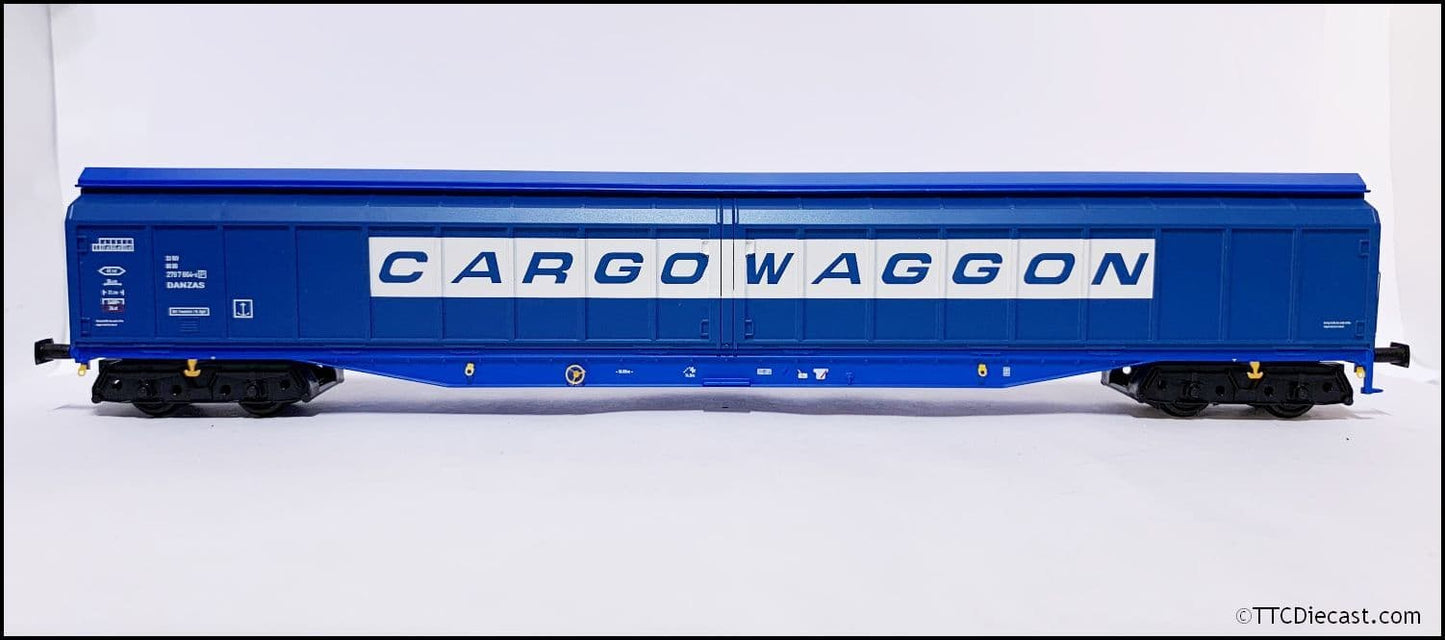 Heljan 5027 Cargowaggon IWB Bogie Van Slate Blue, OO Gauge *LAST FEW*
