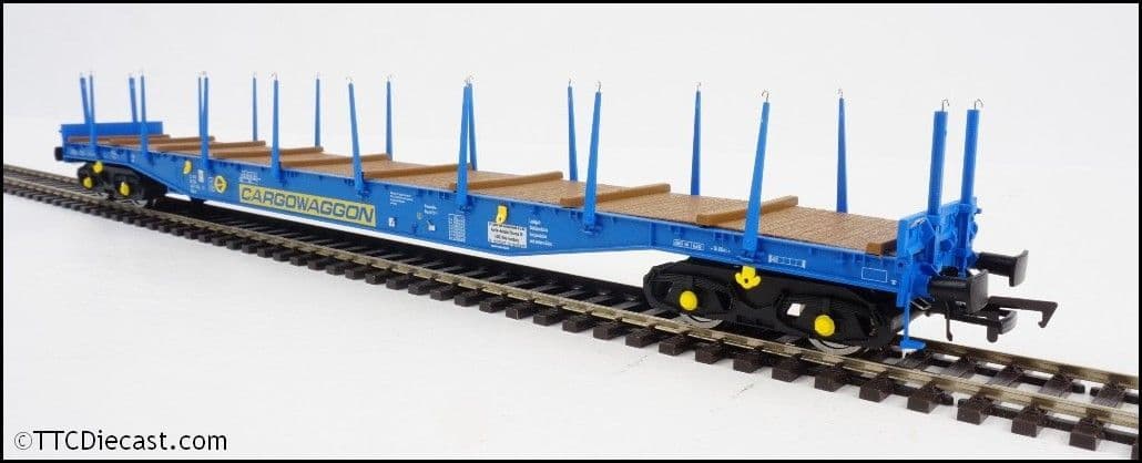 Heljan 5110 Cargowaggon IGA Bogie Flat 33 80 4647 034 Blue, OO Gauge ...