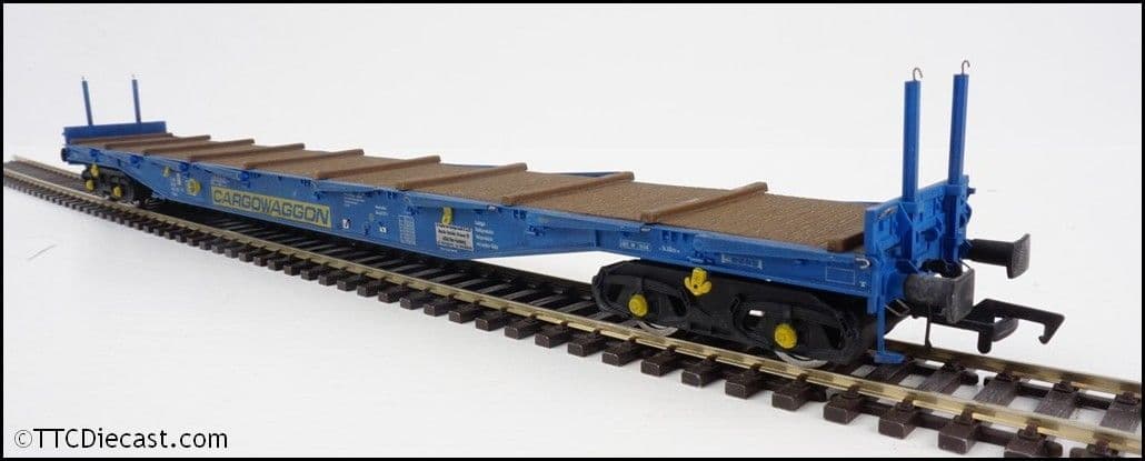 Heljan 5111 Cargowaggon IGA Bogie Flat 33 80 4647 031 Blue [Weathered], OO Gauge