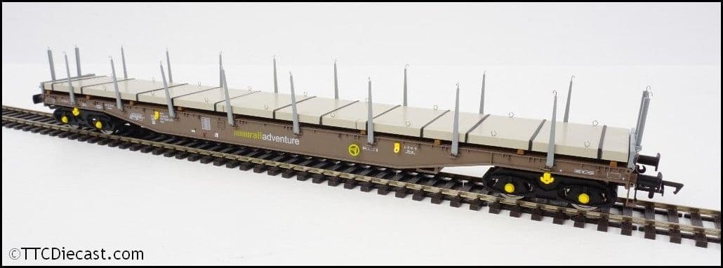 Heljan 5115 Cargowaggon IGA Bogie Flat RailAdventure Barrier Set (2) , OO Gauge