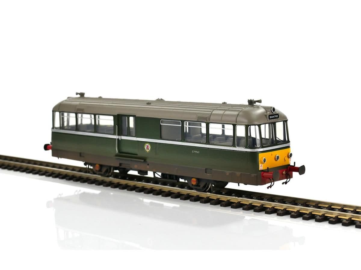 Heljan 8711 WM Railbus E79960 BR Green w/Small Yellow Panels Weathered , OO Gauge