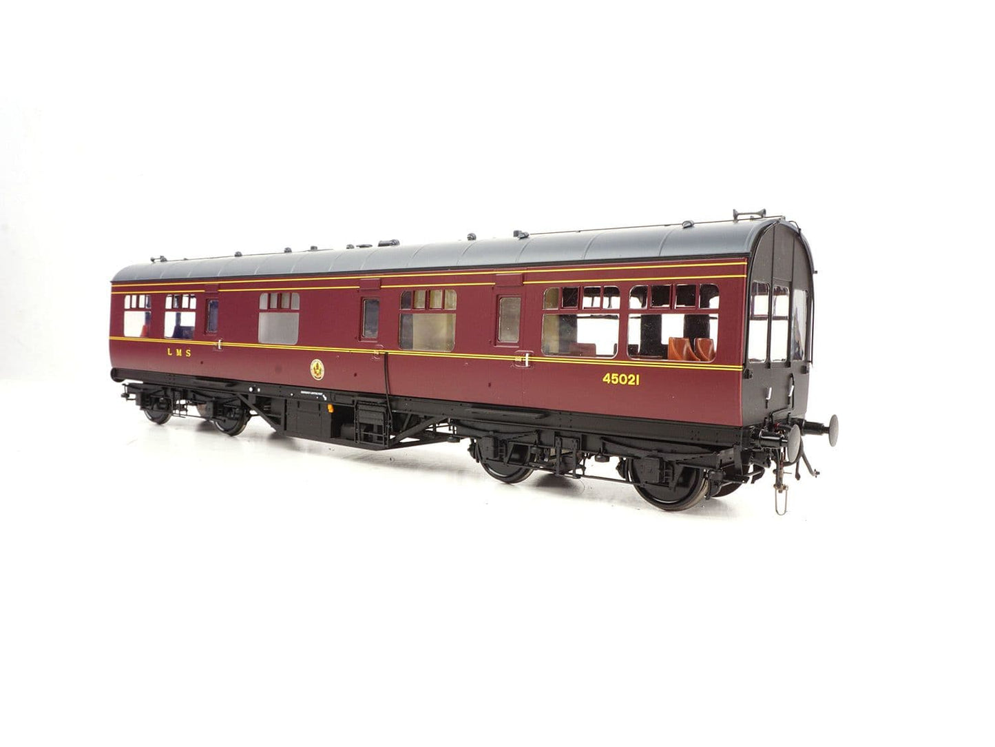 Heljan 9100 50ft Inspection Saloon LMS Lined Crimson Black Ends *PRE ORDER £ 271.15 *