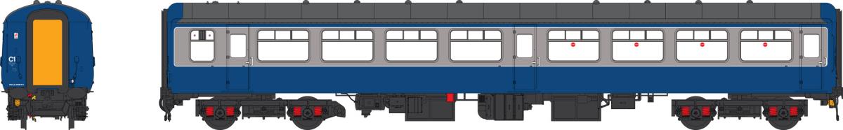Heljan 2400 British Rail Mk2 - TSO BR blue/grey, O Gauge