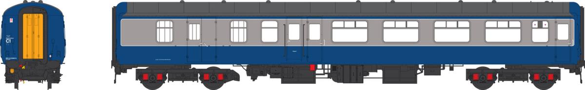 Heljan 2410 British Rail Mk2 - BSO BR blue/grey, O Gauge