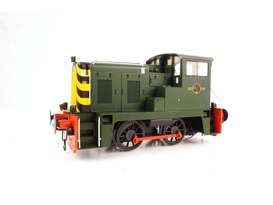 Heljan 2870 Class 02 Unnumbered BR Green w/Wasp Stripes, O Gauge