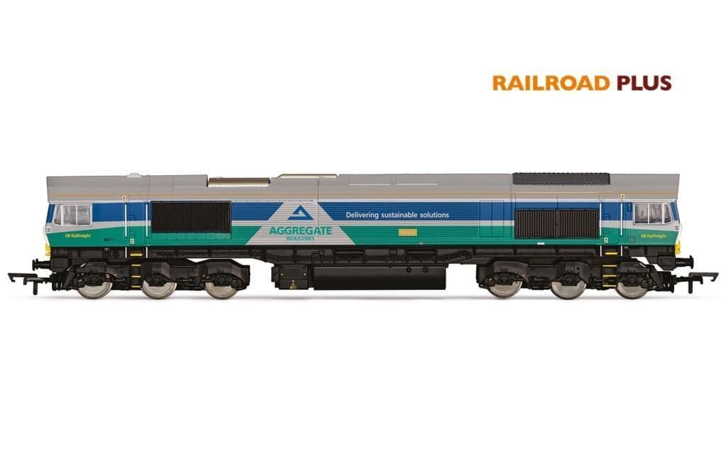 Hornby R30428 RailRoad Plus Aggregates Class 66 Sence 66711, OO Gauge