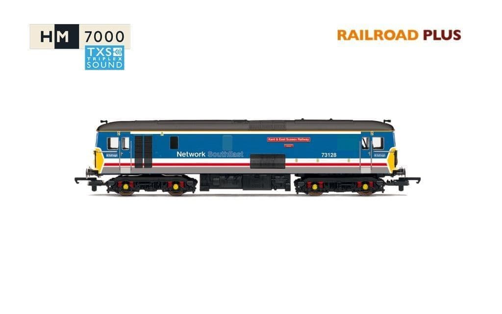 Hornby R30432TXS RailRoad Plus c/w Sound GBRf NSE Class 73 73128 K&ESR, OO - PRE ORDER £130.49