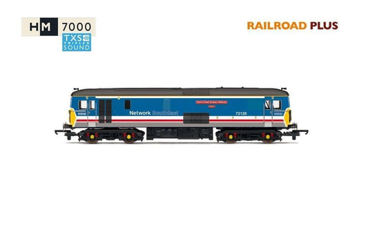 Hornby R30432TXS RailRoad Plus c/w Sound GBRf NSE Class 73 73128 K&ESR, OO - PRE ORDER £130.49