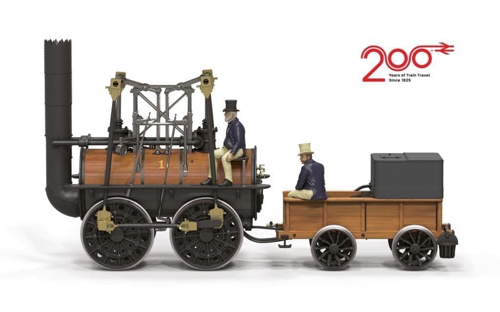 Hornby R30445 Birth of the Railways 200th Anniversary Pack Locomotion Rocket Lion, OO Gauge