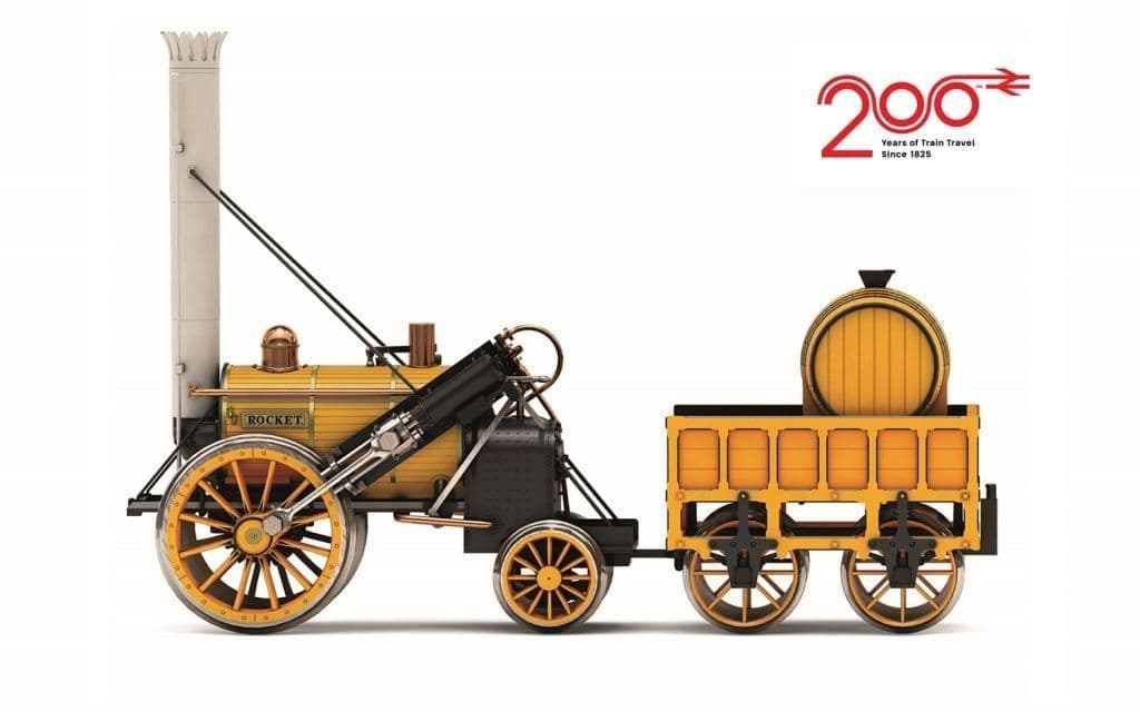 Hornby R30445 Birth of the Railways 200th Anniversary Pack Locomotion Rocket Lion, OO Gauge