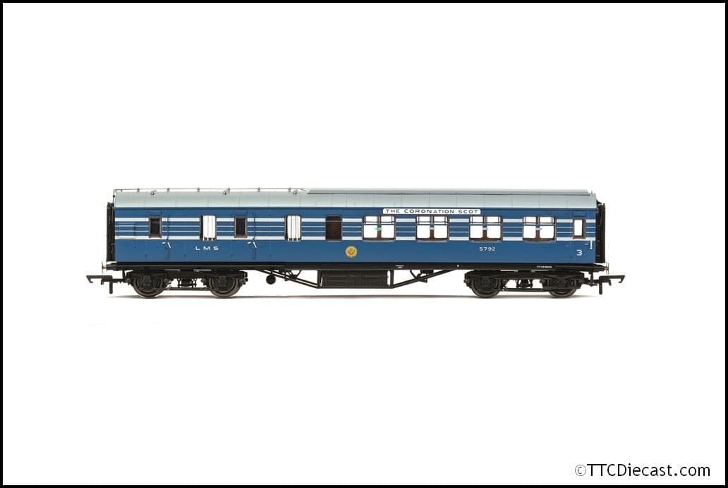 Hornby R40051 LMS, Stanier D1905 Coronation Scot 57' BTK, 5792- Era 3 - OO Gauge *LAST FEW*