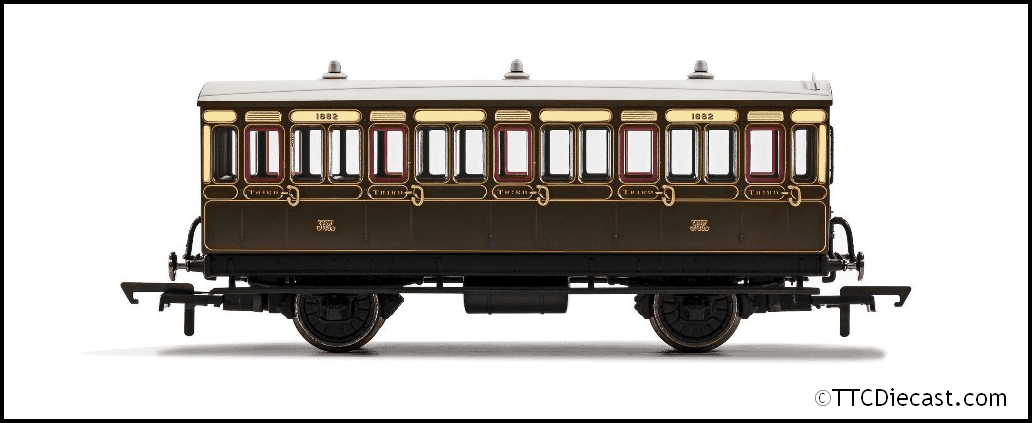 Hornby R40066A GWR, 4 Wheel Coach, 3rd Class, 1882 - Era 2/3 *LAST FEW*
