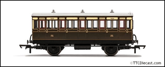 Hornby R40066A GWR, 4 Wheel Coach, 3rd Class, 1882 - Era 2/3 *LAST FEW*