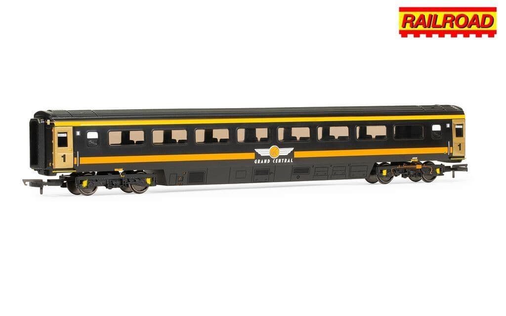 Hornby R40440 RailRoad Grand Central Rail Mk3 1st Class Coach - Era 10 OO Gauge