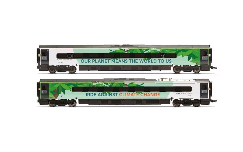Hornby R40451 Avanti West Coast 390 Climate change Coach pack 1 69421 + 65321, OO PRE ORDER £98.99