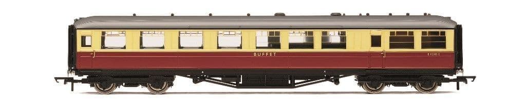 Hornby R40459 BR Gresley Corridor Crimson and cream Buffet E12505E, OO Gauge