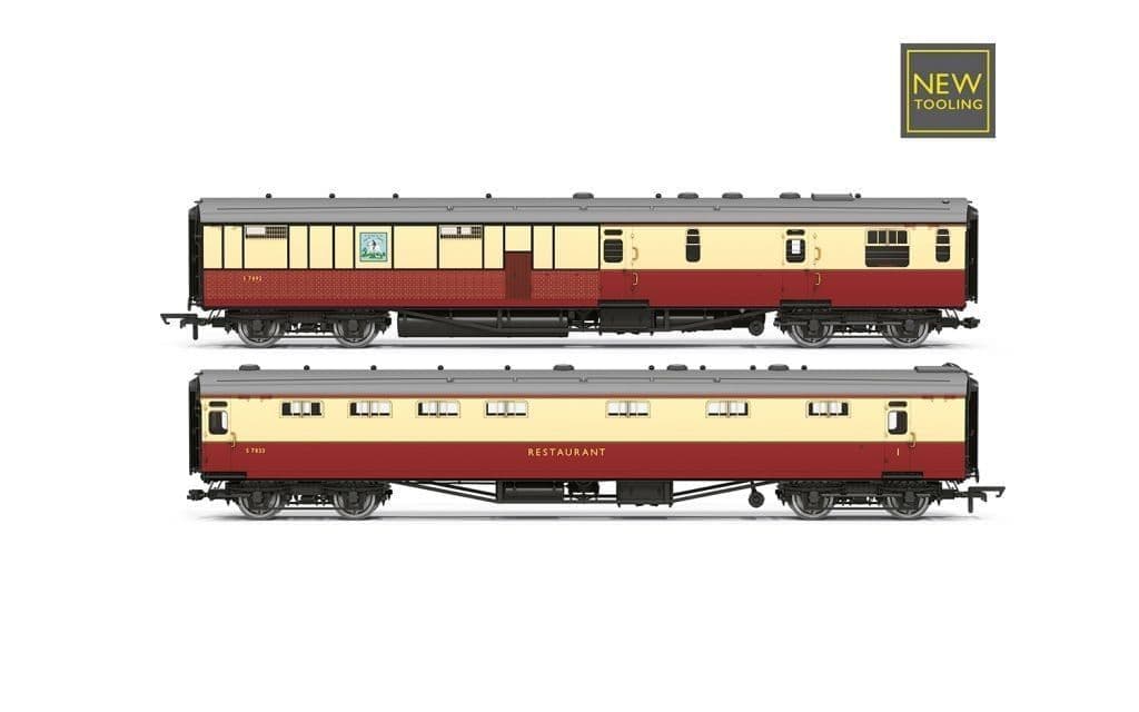 Hornby R40470 BR Kitchen and Buttery Car & Composite Restaurant, Tavern Car, White Horse 7833