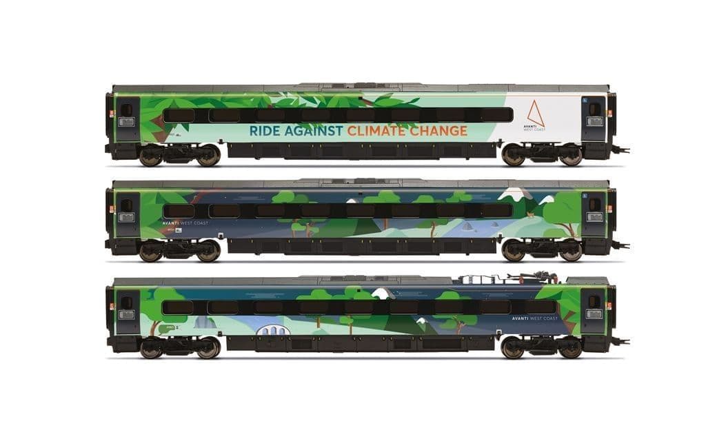 Hornby R40483 Avanti West Coast 390 Climate change Coach pack 3 OO Gauge - PRE ORDER £143.99,
