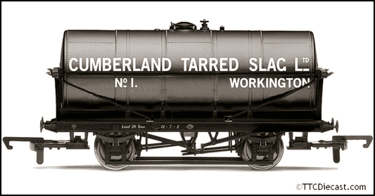 Hornby R60034 20T Tank Wagon, Cumberland Tarred Slag - Era 2/3 *LAST FEW*