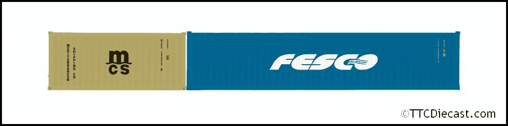 Hornby R60043 MCS & Fesco, Container Pack, 1 x 20 and 1 x 40 Containers - Era 11 *LAST FEW*