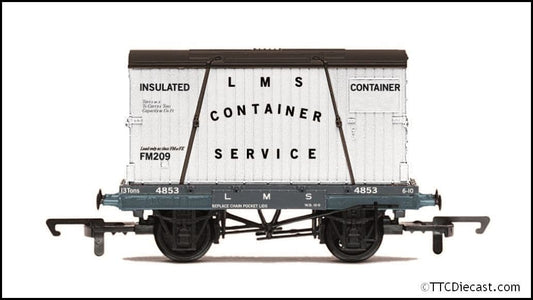 Hornby R60107 LMS, Container Service, Conflat A - Era 3, OO Gauge *LAST FEW*