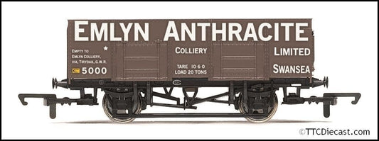 Hornby R60111 21T Coal Wagon, Emlyn Anthracite - Era 3, OO Gauge *LAST FEW*