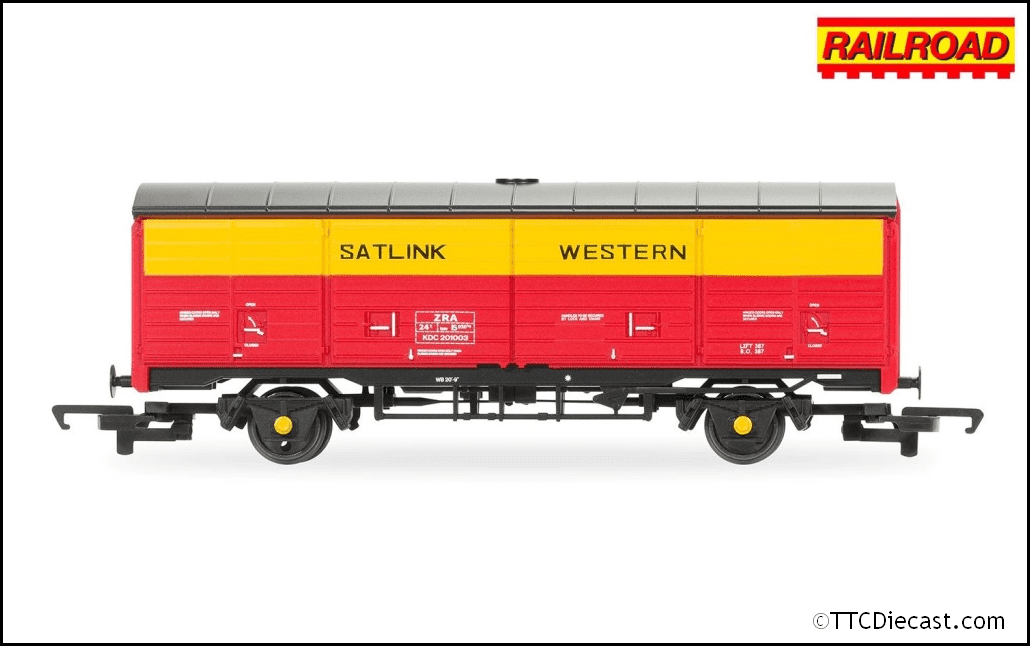 Hornby R60229 RailRoad Satlink Western, 45t ZRA Closed Van, KDC201003 Era 8 - OO Gauge