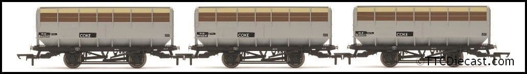 Hornby R60255 BR Coke Hopper Wagon Triple Pack - OO Gauge