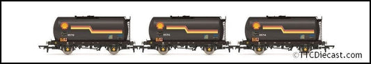 Hornby R60259 Shell, TTA Tank Wagon Triple Pack - Era 8 - OO Gauge
