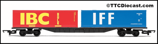 Hornby R6425 RailRoad Container Wagon (2 x 30'), OO Gauge