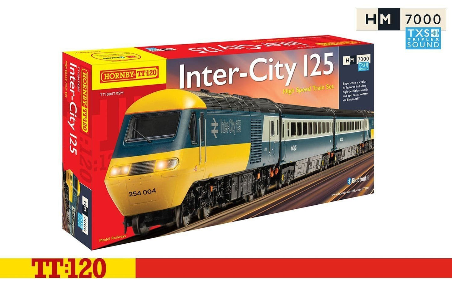 Hornby TT1004TXSM Intercity 125 High Speed Digital Train Set (With Sound), TT Gauge