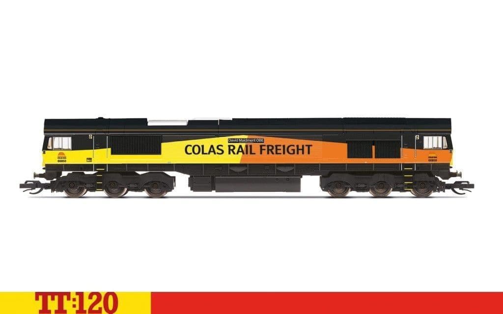 Hornby TT3019M Colas Rail, Class 66, 66850, 'David Maidment OBE' Era 11, TT Gauge
