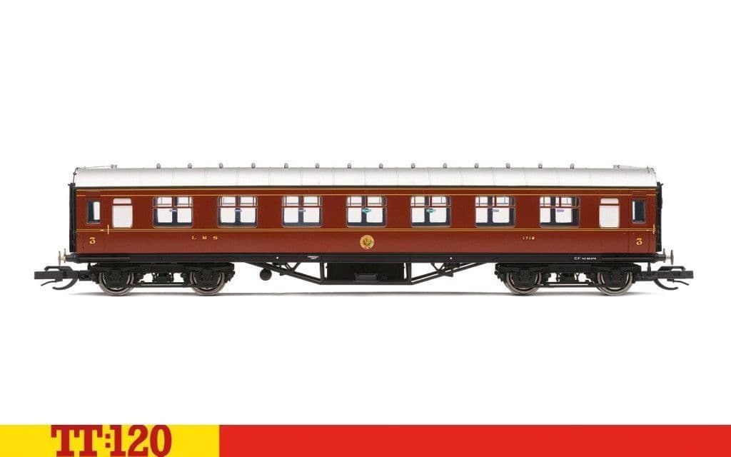 Hornby TT4008 LMS 57' Corridor Third, 1716 - Era 3 TT Gauge