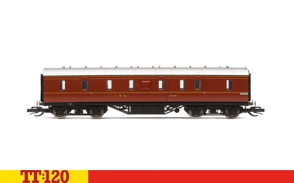 Hornby TT4010 LMS 50 Passenger Brake, 31236 - Era 3 TT Gauge