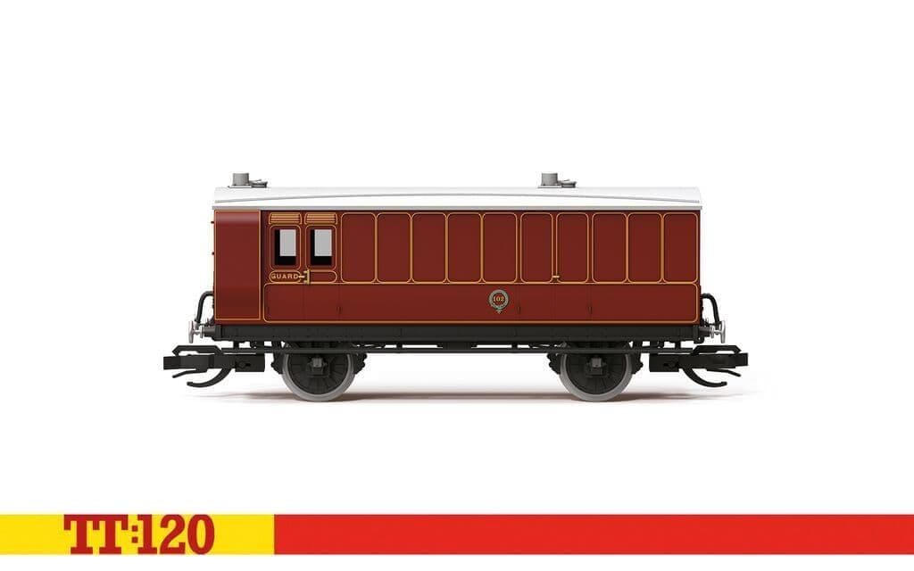 Hornby TT4058 LB&SCR 4 Wheel Coach 3rd Class Brake Baggage 1/120 Scale
