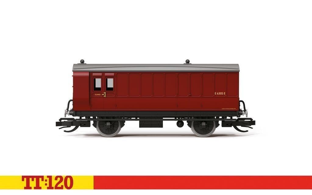 Hornby TT4062 BR 4 Wheel Coach 3rd Class Brake Baggage 1/120 Scale