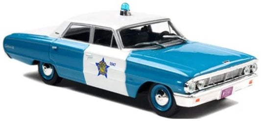 Iconic Replicas 430656 Ford Galaxie 500 Police Car: Chicago Police Department 1964 1:43 Scale *PRE ORDER £67.49*