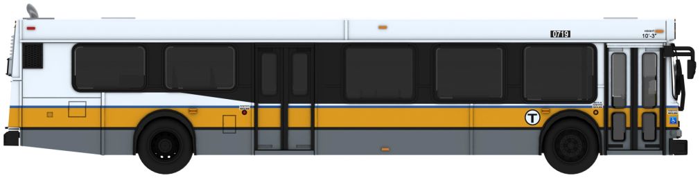 Iconic Replicas 870643 New Flyer D40LF Transit Bus: MBTA Boston 1:87 Scale *PRE ORDER £50.39*