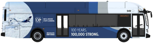 Iconic Replicas 870679 NFI Xcelsior XN40 Transit Bus: Delta 100th Anniversary 1:87 Scale *PRE ORDER £50.39*