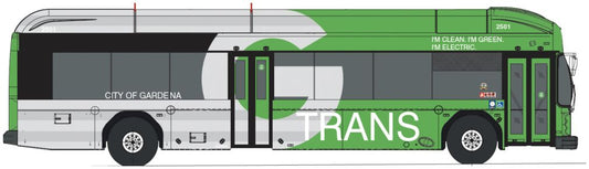 Iconic Replicas 870684 Gillig BEB Transit Bus: City of Gardena 1:87 Scale *PRE ORDER £50.39*